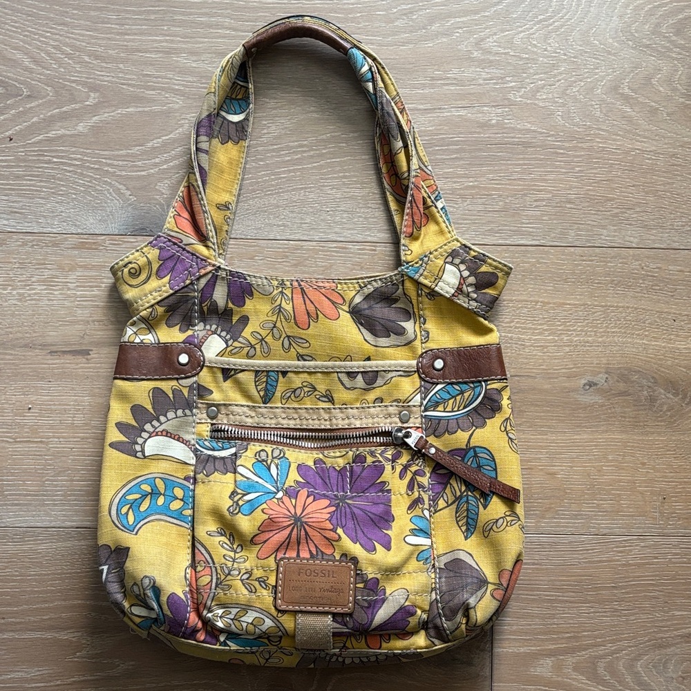 Yellow Floral Women's Bag